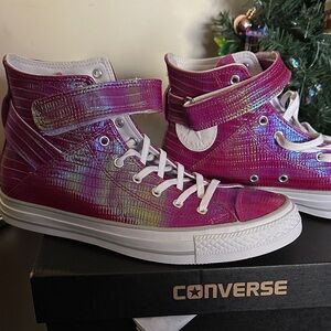 Converse Iridescent Pink High-Tops